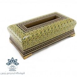 جعبه کلینکس چوبی خاتم کاری