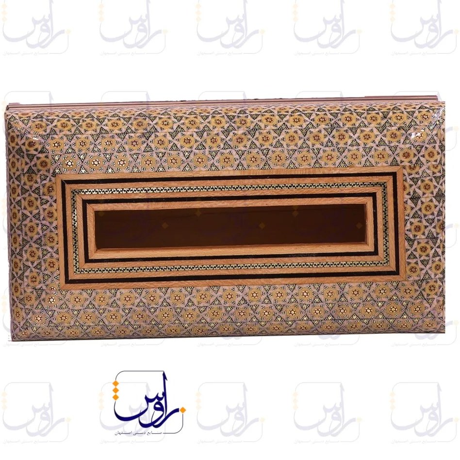 جعبه دستمال کاغذی خاتم تخمه دار