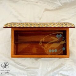 جعبه دستمال کاغذی و جاقاشقی خاتم کاری اسلیمی