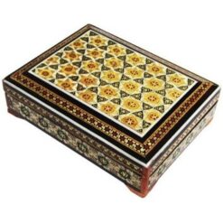 جعبه جاکارتی خاتم کاری اندازه 11×8 سانتیمتر