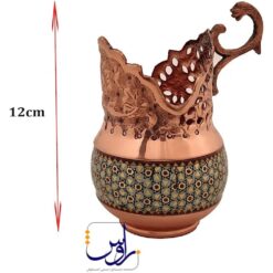 سرویس چای خوری با سینی هشت نفره مس و خاتم