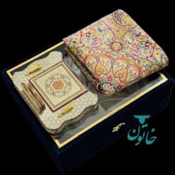ست هدیه خاتم کاری اعلا همراه با ترمه نفیس و جاقلمی