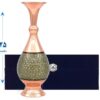 گلدان کادویی مسی خاتم کاری اندازه 25 سانتیمتر