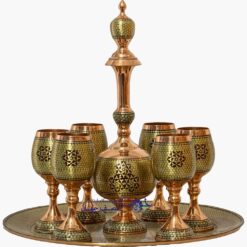 سرویس شرابخوری مس و خاتم اعلا کدhk404
