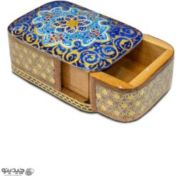 جعبه جواهر خاتم کاری طرح پارمیس کد 10342