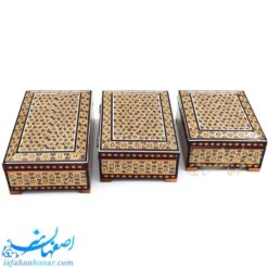 سری سه تایی جعبه خاتم کاری12و14و16 سانتیمتری