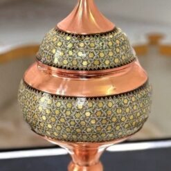 ست مدیریتی سنتی خاتمکاری (گلدان + شکلاتخوری)و جعبه مخمل