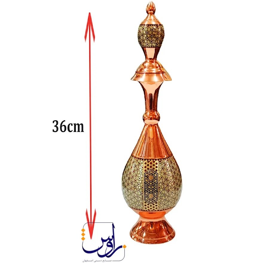 تنگ صراحی 25 خاتم کاری