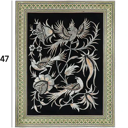 قاب دوگل خاتم تخمه دار قلم زنی 30×40