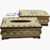 ست جای قاشق و دستمال کاغذی خاتم کاری صادراتی