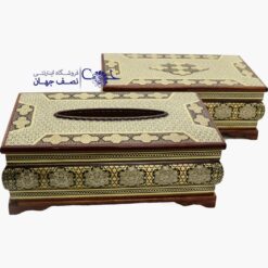 ست جای قاشق و دستمال کاغذی خاتم کاری صادراتی