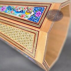 ست سه تکه سطل خاتم و گل و مرغ کاظمی