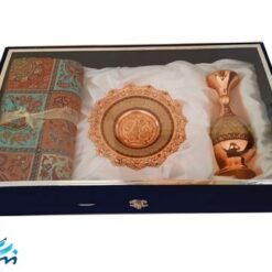 ست هدیه ظروف مس و خاتم و ترمه