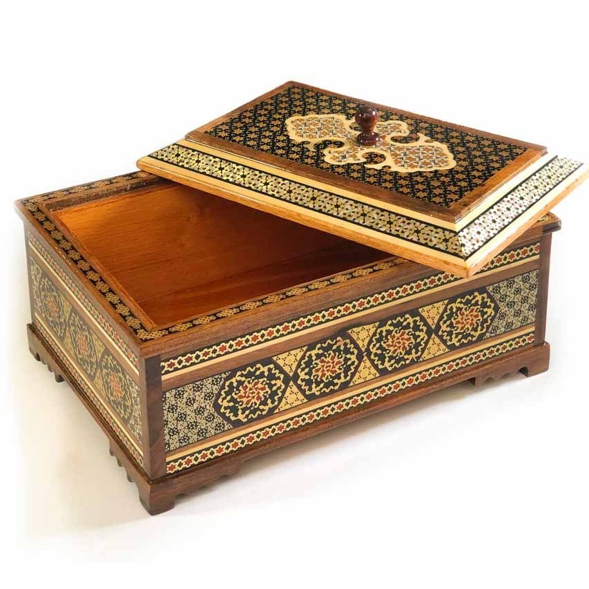 شکلات خوری خاتم کاری مدل کلبه ای