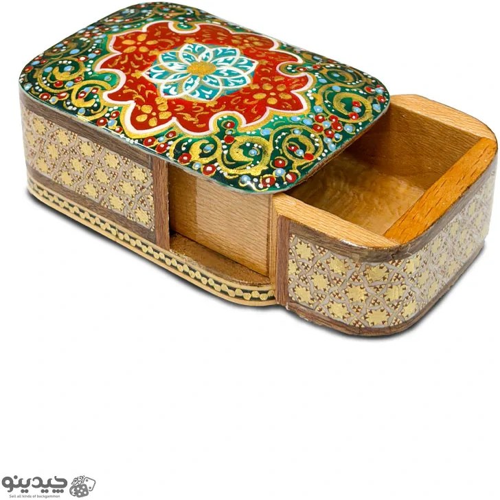 جعبه جواهر خاتم کاری طرح ارمغان کد 10339