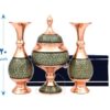 ست سه تکه شکلات خوری و گلدان خاتم کاری 20 سانتیمتری