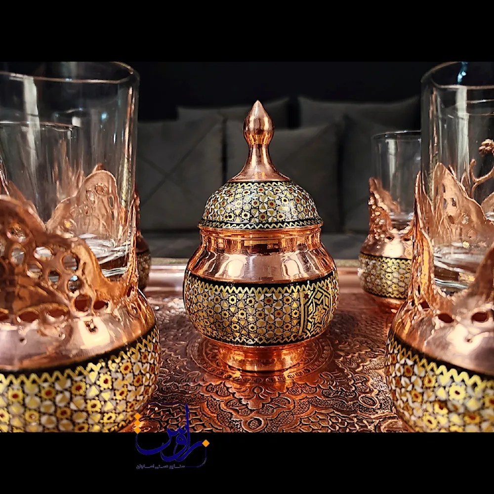 قندان 25 خاتم کاری