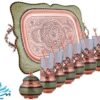 سرویس چای خوری مس و خاتم کاری