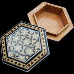 جعبه خاتم کاری نفیس طرح بلک جاسکه‌ای