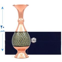 گلدان خاتم کاری صنایع دستی اندازه 20 سانتیمتر