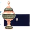شکلات خوری پایه دار مسی خاتم کاری اندازه 23 سانتیمتر