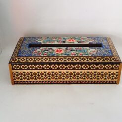 جا دستمالی خاتم و نقاشی گل مرغ
