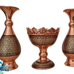پک جفت گلدان 20 و آجیل خوری 13 مس و خاتم