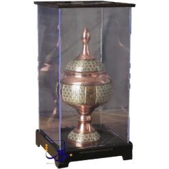 پک هدیه شکلات خوری 25 خاتم کاری با جعبه پلکسی