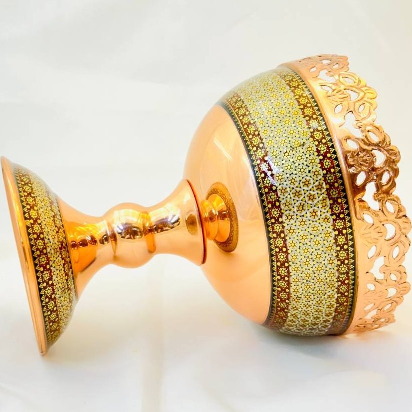آجیل خوری مس و خاتم ( سایز 16 )