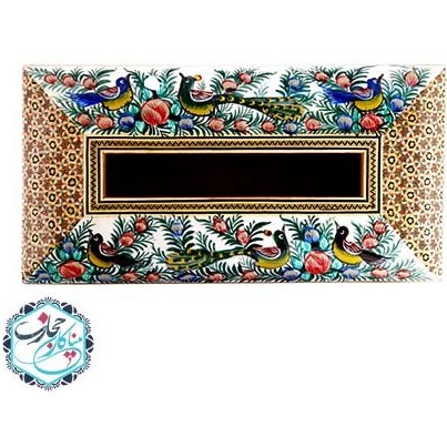 جا دستمال کاغذی خاتم کاری