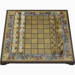 صفحه شطرنج خاتم‌کاری طرح بازی چوگان