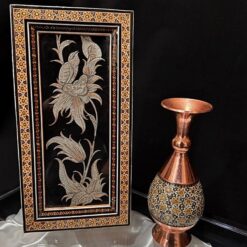 ست هدیه مدیریتی خاتمکاری: گلدان و تابلو دکوراتیو