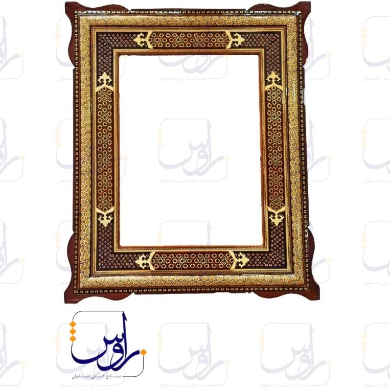قاب خاتم کاری دو شاسی سایز 63*53