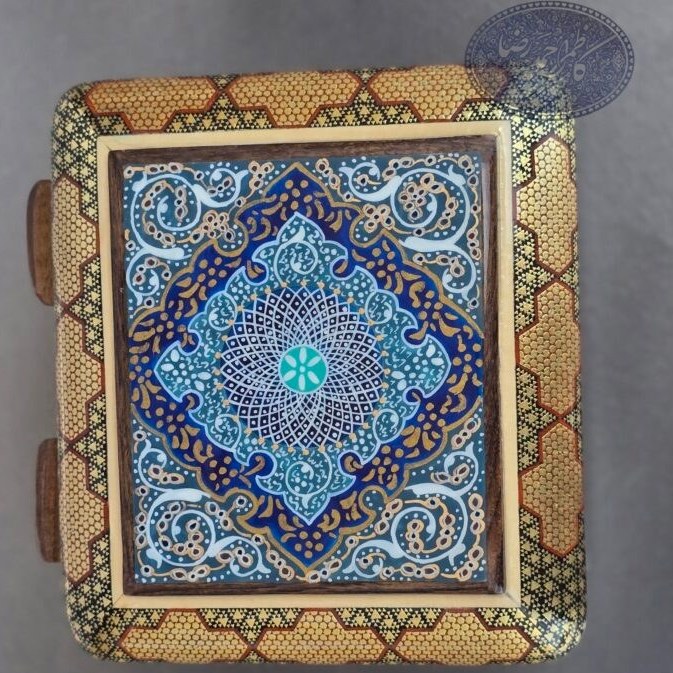 جعبه خاتم نقاشی اسلیمی کاظمی
