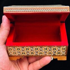 جعبه خاتم کاری چوبی کوچک مدل عطری