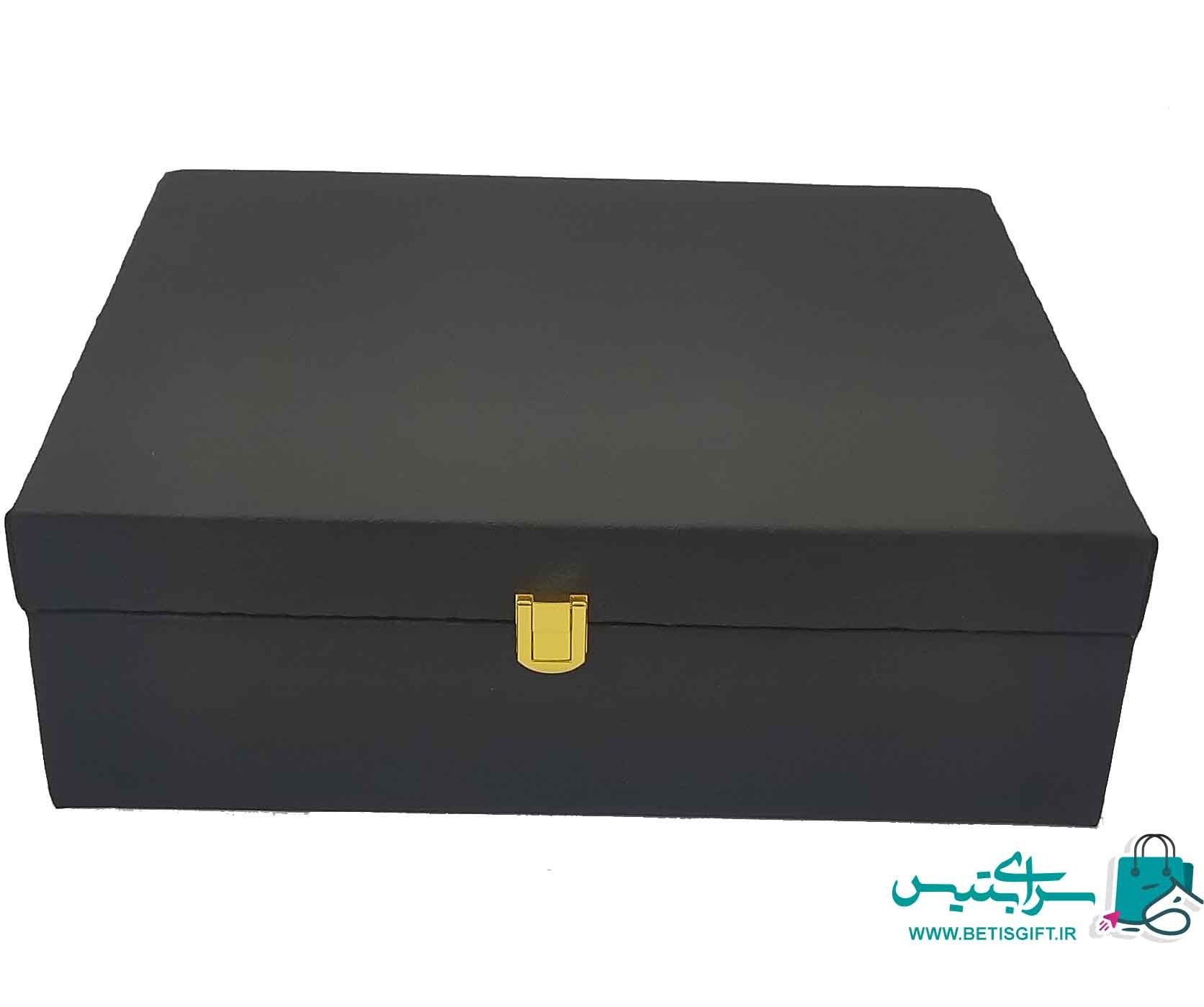 ست هدیه گلدان خاتم کاری اعلاء و رومیزی ترمه به همراه جعبه هدیه