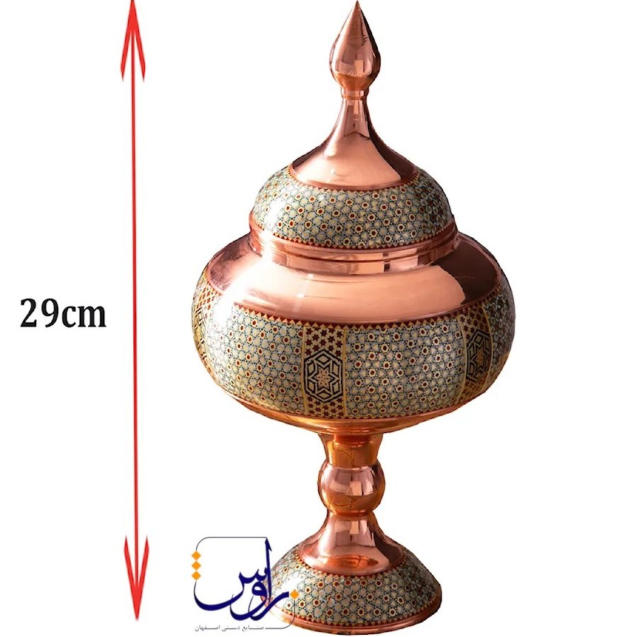 پک هدیه شکلات خوری 29 خاتم کاری با جعبه مخمل