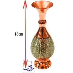 پک هدیه گلدان 16 خاتم کاری با جعبه پلکسی