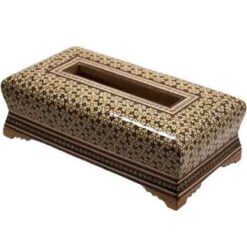 جعبه دستمال کاغذی خاتم کاری