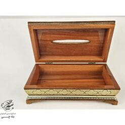 جعبه دستمال کاغذی و کارد و چنگال خاتم کاری صلیبی