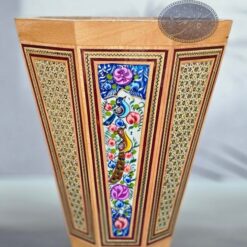 ست سه تکه سطل خاتم و گل و مرغ کاظمی