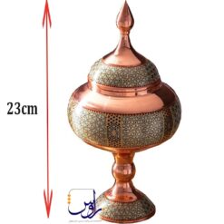 پک هدیه شکلات خوری 23 خاتم کاری با جعبه پلکسی