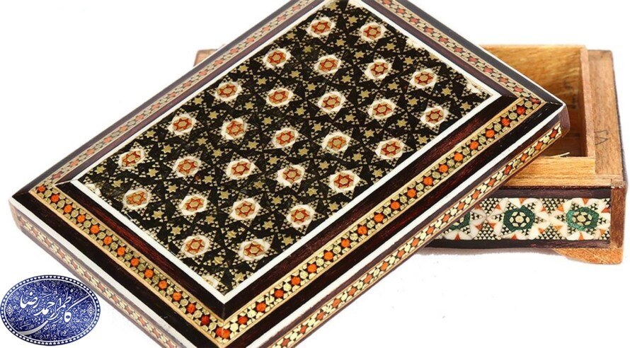 جعبه سکه کارتی خاتم کاری 11*8