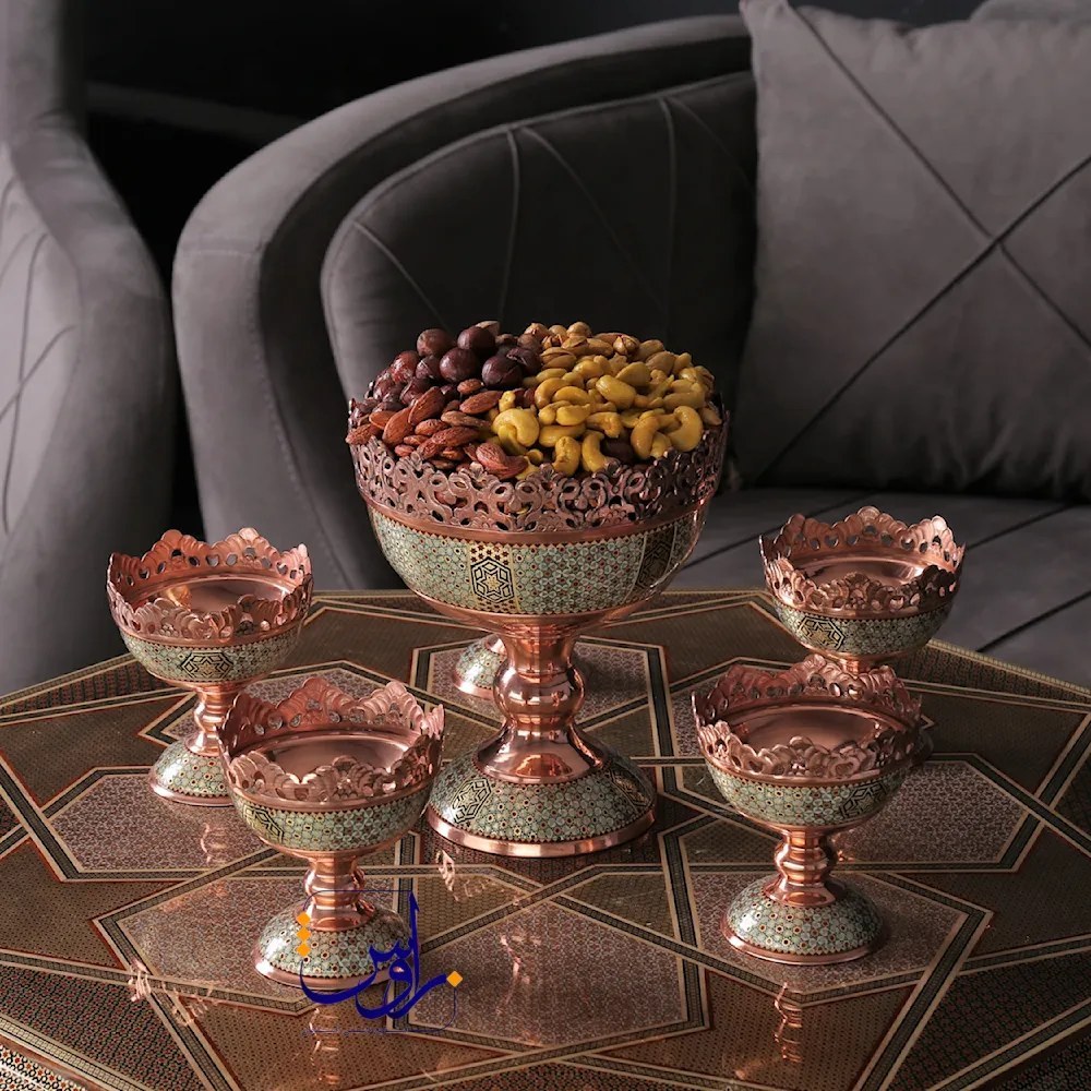 آجیل خوری خسروانی خاتم کاری