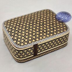 جعبه جاکارتی خاتم کاری کشویی ابعاد ۱۱×۸ سانتیمتر