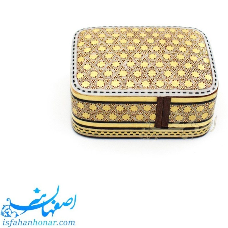 جعبه جواهرات کوچک خاتم کاری با درب کشویی