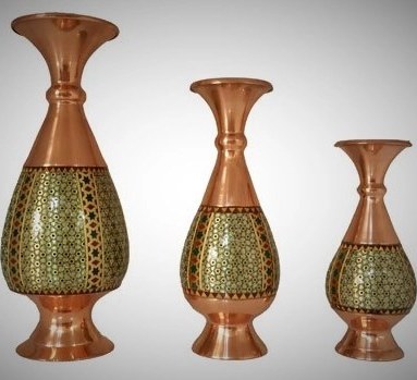 گلدان مس و خاتم