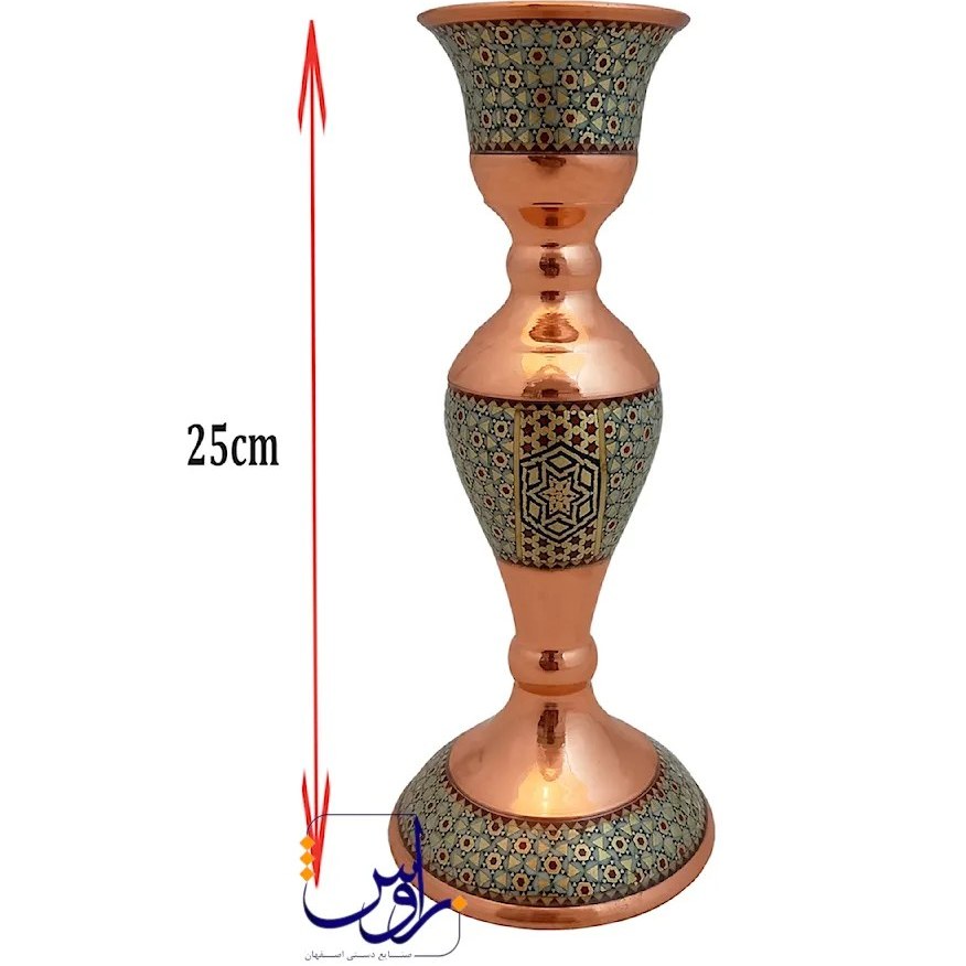 شمعدان سه خاتم کاری