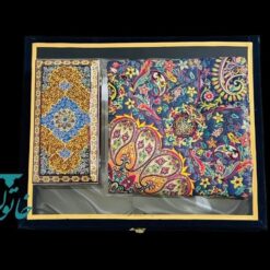 ست هدیه ترمه و جعبه خاتمکاری تذهیبدار اعلا