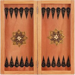 تخته نرد شطرنج ۳۰ خاتم کاری داخل راش نقاشی اسلیمی
